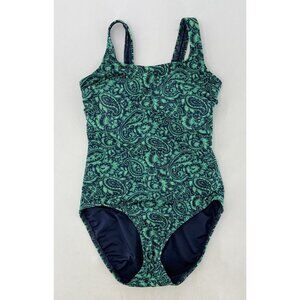 Lands’ End‎ Chlorine Resistant Scoop Neck High Leg Soft Cup Tugless Sporty Sz 6